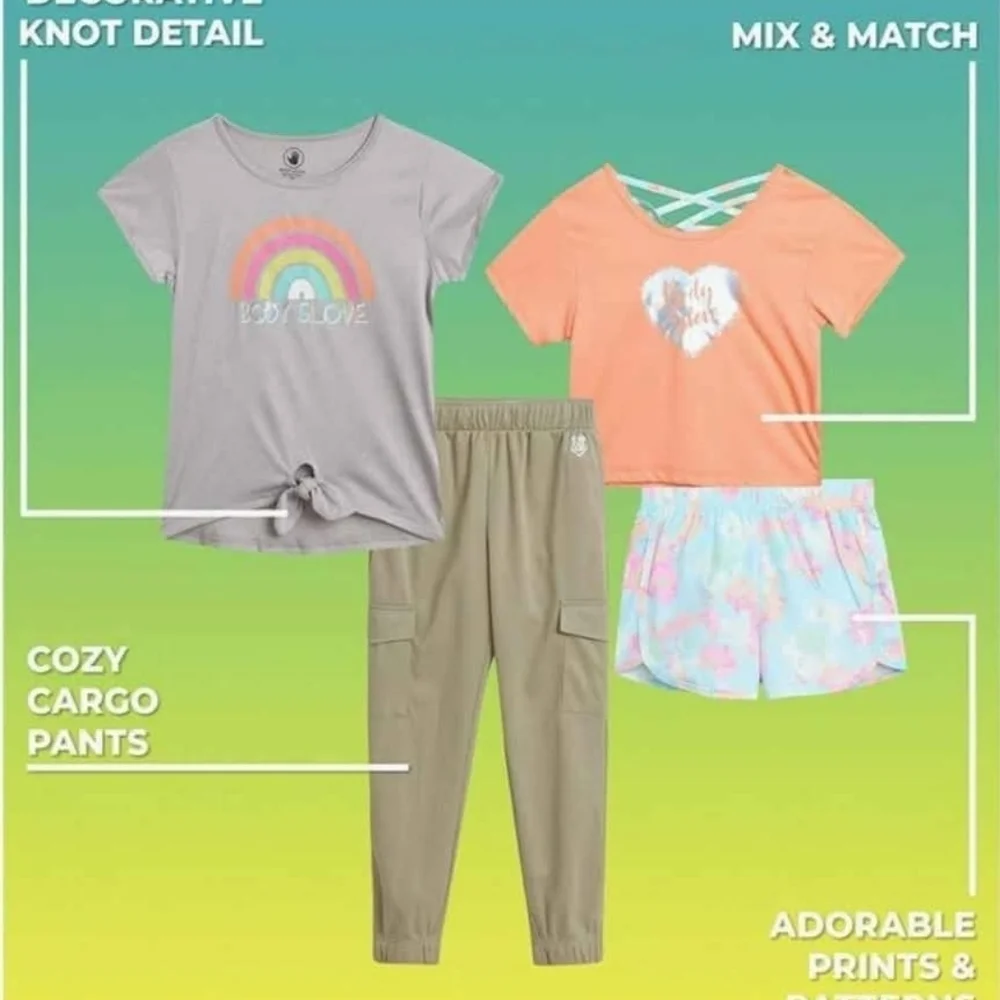 NWT Body Glove 4 Pc Mix & Match Coordinate Set ~3T